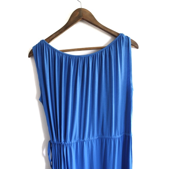 The Limited Toga Gladiator Blue Maxi Dress with Tie Waist Medium - Picture 4 of 6